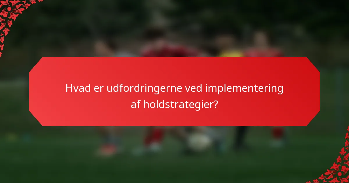 Hvad er udfordringerne ved implementering af holdstrategier?